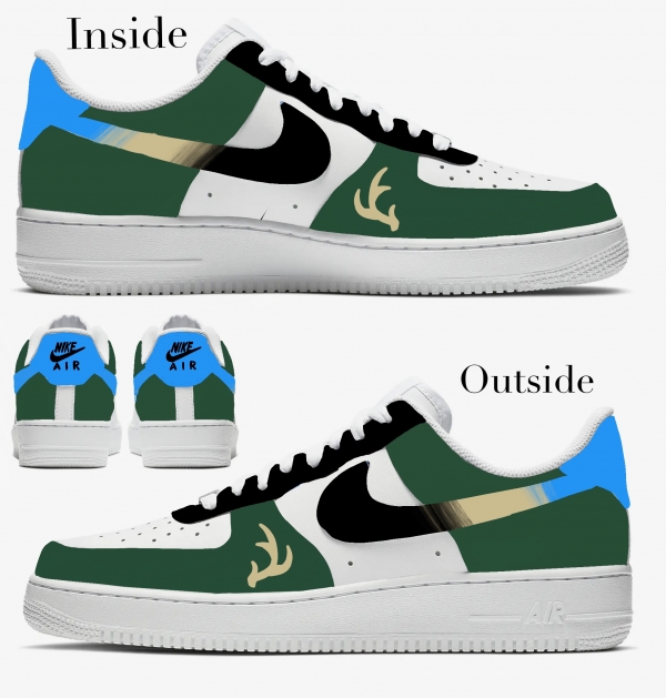 Milwaukee Basketball Team Nike Air Force 1 '07 Unisex Adult (Low/Mid/Hitop) - Image 2