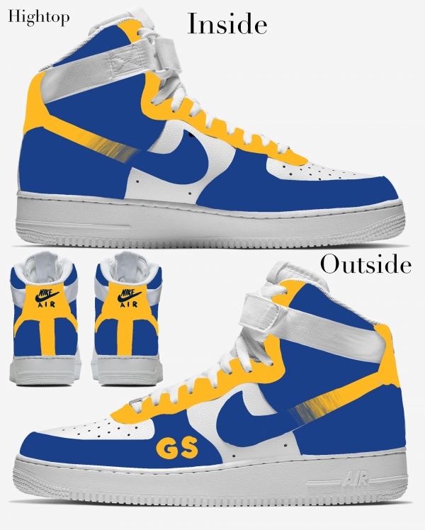 Golden State Basketball Team Nike Air Force 1 '07 Unisex Adult (Low/Mid/Hitop) - Image 2