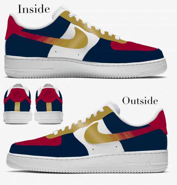Baby New Orleans Basketball Team Nike Air Force 1 '07 (Lowtop) - Image 2