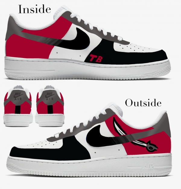 Big Kid Tampa Bay Football Team Nike Air Force 1 '07 (Low/Mid/Hitop) - Image 2