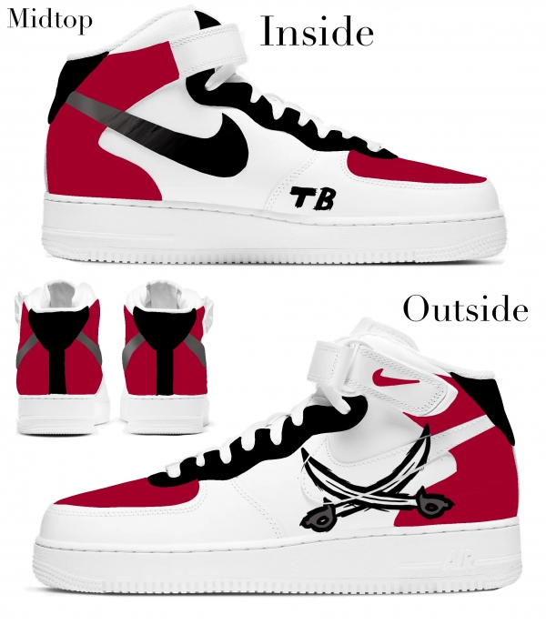 Big Kid Tampa Bay Football Team Nike Air Force 1 '07 (Low/Mid/Hitop) - Image 3