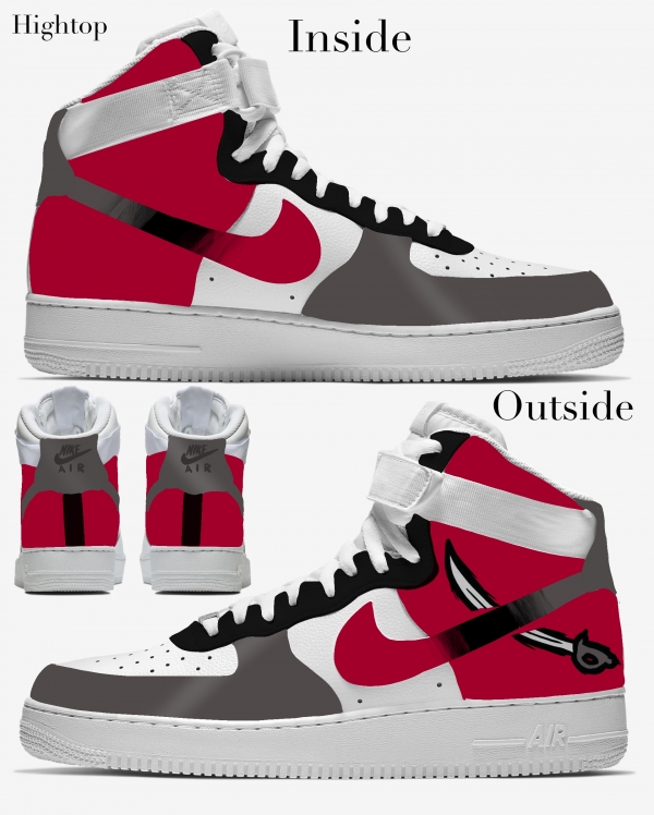 Big Kid Tampa Bay Football Team Nike Air Force 1 '07 (Low/Mid/Hitop) - Image 4