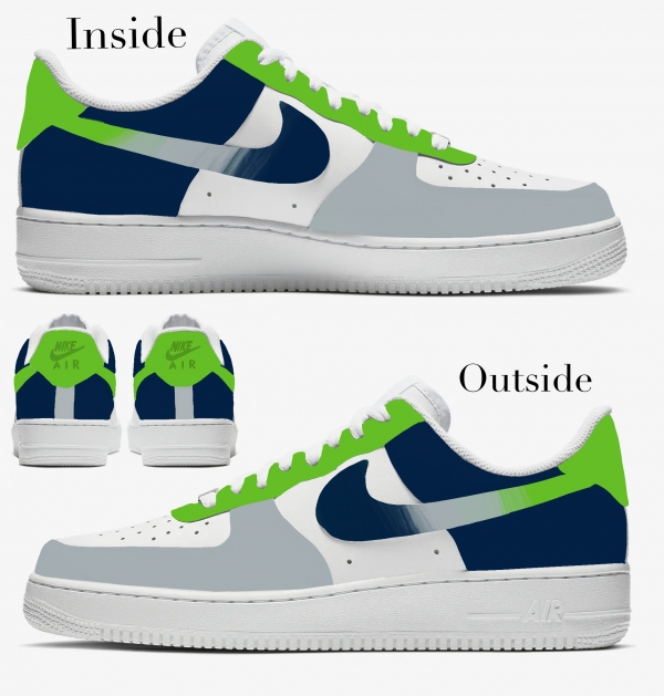 Seattle Football Team Nike Air Force 1 '07 Unisex Adult (Low/Mid/Hitop) - Image 2