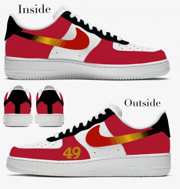 Big Kid San Francisco Football Team Nike Air Force 1 '07 (Low/Mid/Hitop) - Image 2
