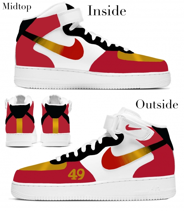 Big Kid San Francisco Football Team Nike Air Force 1 '07 (Low/Mid/Hitop) - Image 3