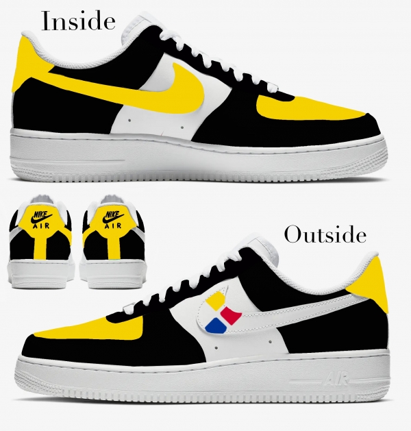 Big Kid Pittsburgh Football Team Nike Air Force 1 '07 (Low/Mid/Hitop) - Image 2