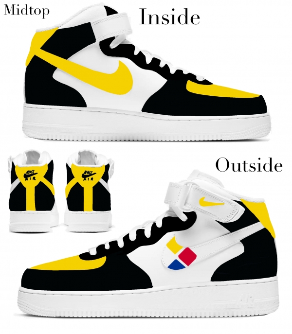 Big Kid Pittsburgh Football Team Nike Air Force 1 '07 (Low/Mid/Hitop) - Image 3