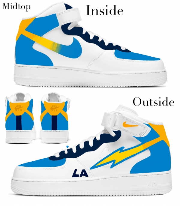 Big Kid Los Angeles Football Team Nike Air Force 1 '07 (Low/Mid/Hitop) - Image 3