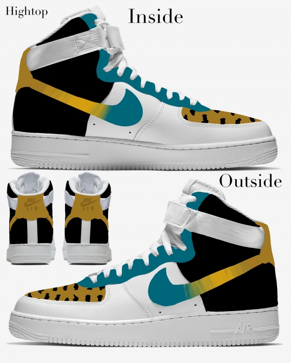 Jacksonville Football Team Nike Air Force 1 '07 Unisex Adult (Low/Mid/Hitop) - Image 4
