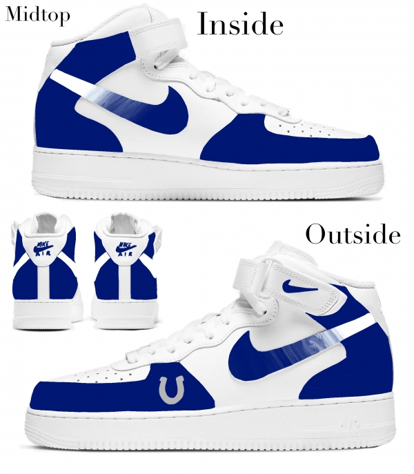 Indianapolis Football Team Nike Air Force 1 '07 Unisex Adult (Low/Mid/Hitop) - Image 3