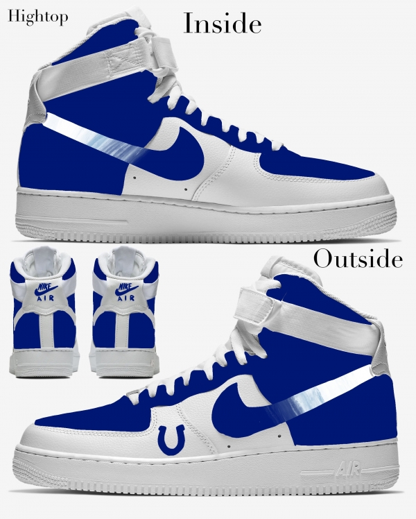 Indianapolis Football Team Nike Air Force 1 '07 Unisex Adult (Low/Mid/Hitop) - Image 4