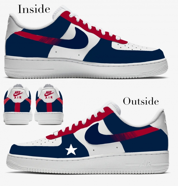 Big Kid Houston Football Team Nike Air Force 1 '07 (Low/Mid/Hitop) - Image 2
