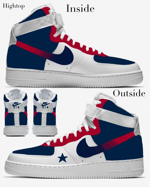 Big Kid Houston Football Team Nike Air Force 1 '07 (Low/Mid/Hitop) - Image 4