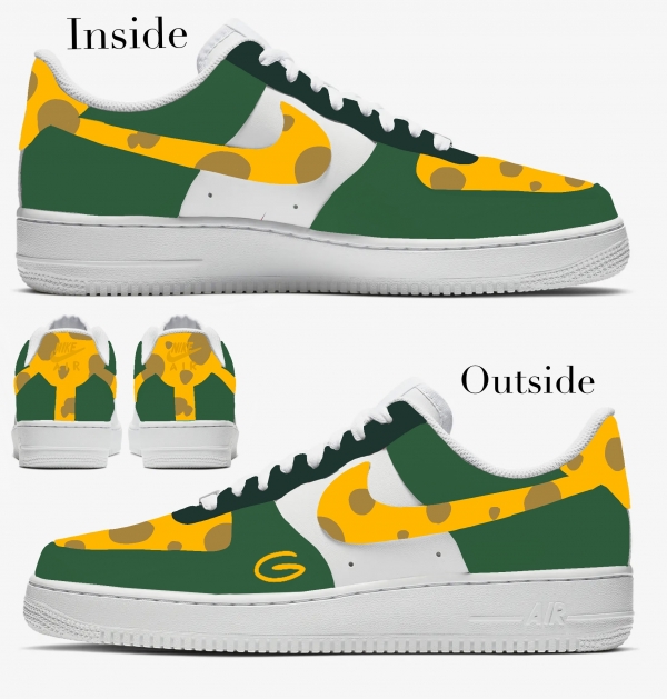 Green Bay Football Team Nike Air Force 1 '07 Unisex Adult (Low/Mid/Hitop) - Image 2