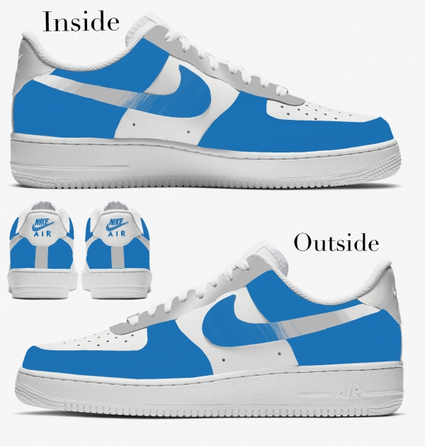 Detroit Football Team Nike Air Force 1 '07 Unisex Adult (Low/Mid/Hitop) - Image 2