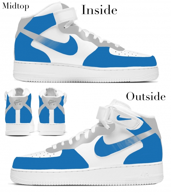Detroit Football Team Nike Air Force 1 '07 Unisex Adult (Low/Mid/Hitop) - Image 3