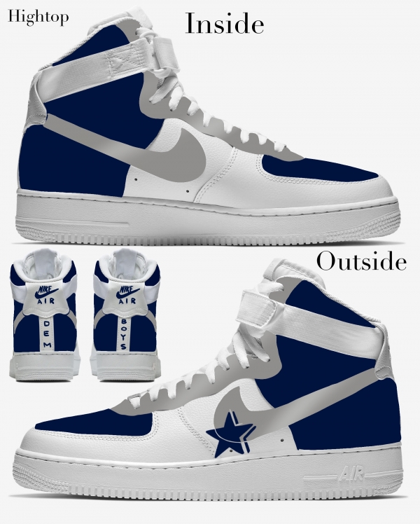 Dallas Football Team Nike Air Force 1 '07 Unisex Adult (Low/Mid/Hitop) - Image 4