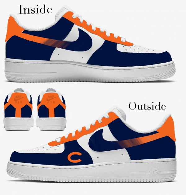 Chicago Football Team Nike Air Force 1 '07 Unisex Adult (Low/Mid/Hitop) - Image 2