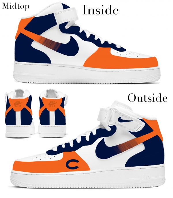 Chicago Football Team Nike Air Force 1 '07 Unisex Adult (Low/Mid/Hitop) - Image 3