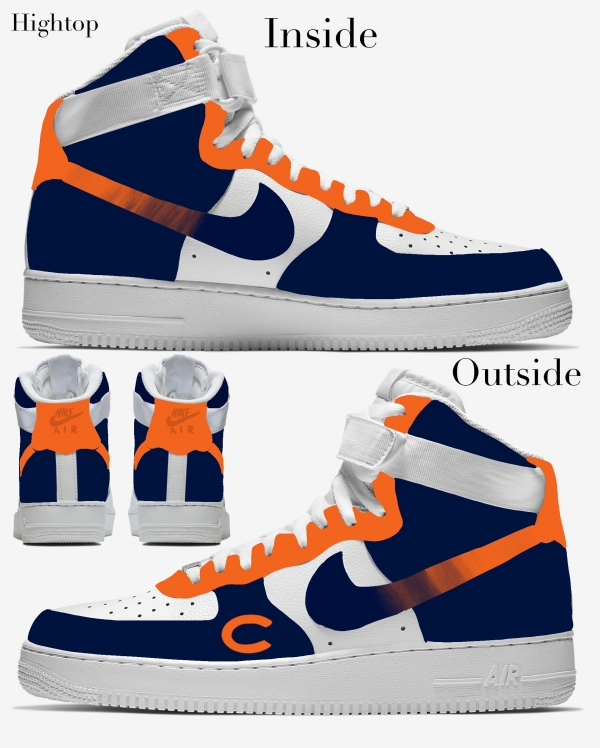 Chicago Football Team Nike Air Force 1 '07 Unisex Adult (Low/Mid/Hitop) - Image 4
