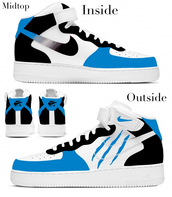 Carolina Football Team Nike Air Force 1 '07 Unisex Adult (Low/Mid/Hitop) - Image 3