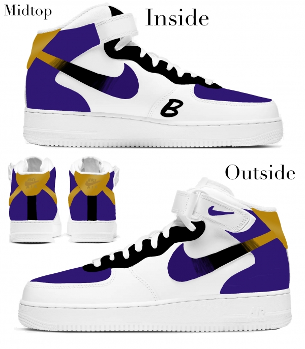 Baltimore Football Team Nike Air Force 1 '07 Unisex Adult (Low/Mid/Hitop) - Image 3