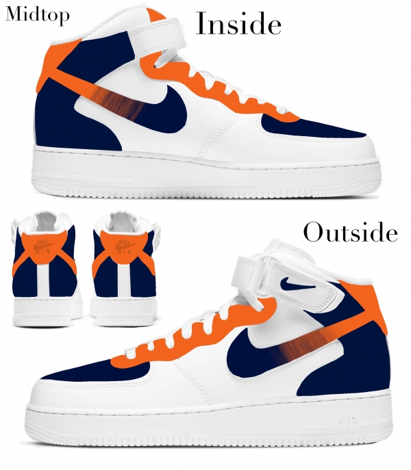 Denver Football Team Nike Air Force 1 '07 Unisex Adult (Low/Mid/Hitop) - Image 3