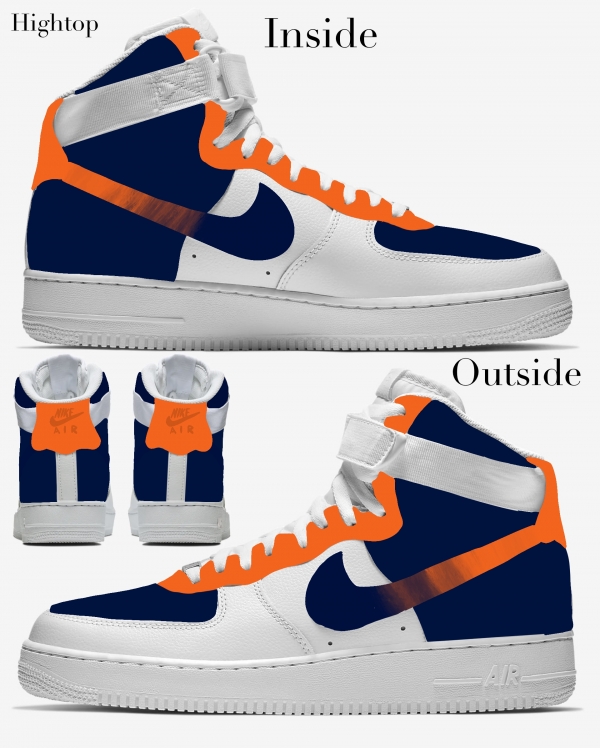 Denver Football Team Nike Air Force 1 '07 Unisex Adult (Low/Mid/Hitop) - Image 4