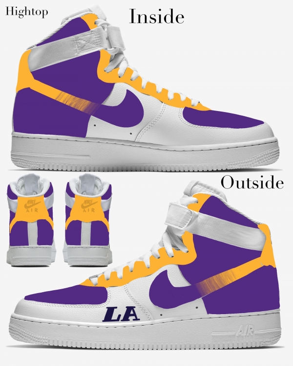 Los Angeles Basketball Team Nike Air Force 1 '07 Unisex Adult (Low/Mid/Hitop) - Image 4