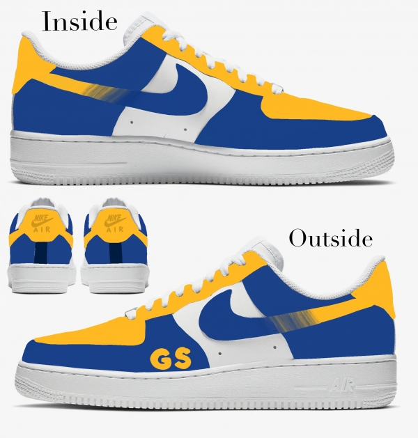 Little Kid Golden State Basketball Team Nike Air Force 1 '07 (Low/Mid) - Image 3
