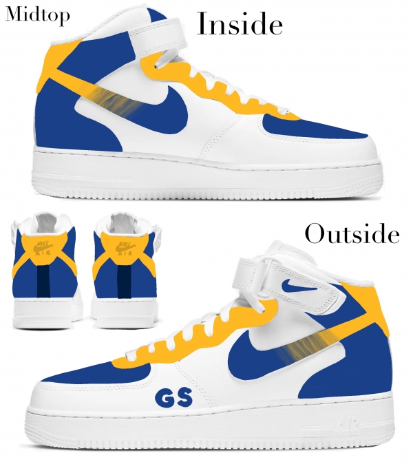 Little Kid Golden State Basketball Team Nike Air Force 1 '07 (Low/Mid) - Image 4