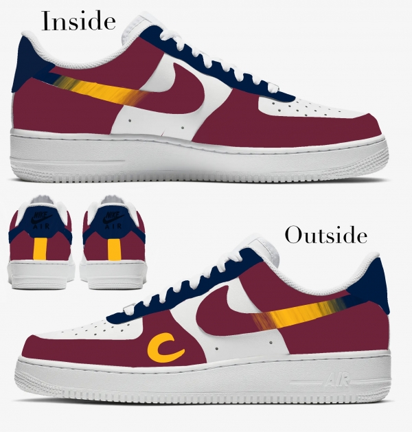 Cleveland Basketball Team Nike Air Force 1 '07 Unisex Adult (Low/Mid/Hitop) - Image 2