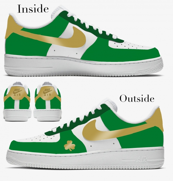 Boston Basketball Team Nike Air Force 1 '07 Unisex Adult (Low/Mid/Hitop) - Image 2