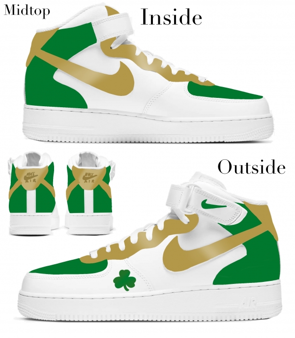 Boston Basketball Team Nike Air Force 1 '07 Unisex Adult (Low/Mid/Hitop) - Image 3