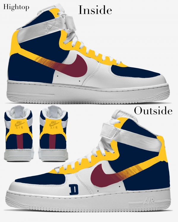 Denver Basketball Team Nike Air Force 1 '07 Unisex Adult (Low/Mid/Hitop) - Image 4