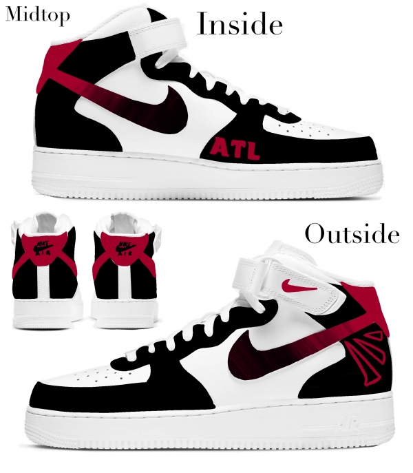Atlanta Football Team Nike Air Force 1 '07 Unisex Adult (Low/Mid/Hitop) - Image 3