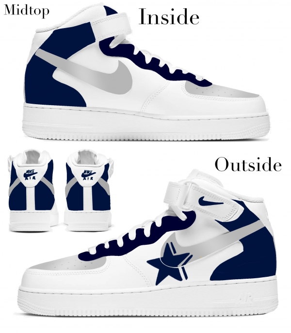 Dallas Football Team Nike Air Force 1 '07 Unisex Adult (Low/Mid/Hitop) - Image 3