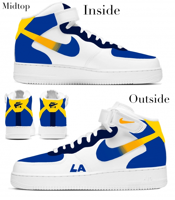 Los Angeles Football Team Nike Air Force 1 '07 Unisex Adult (Low/Mid/Hitop) - Image 3