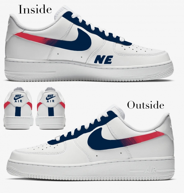New England Football Team Nike Air Force 1 '07 Unisex Adult (Low/Mid/Hitop) - Image 2