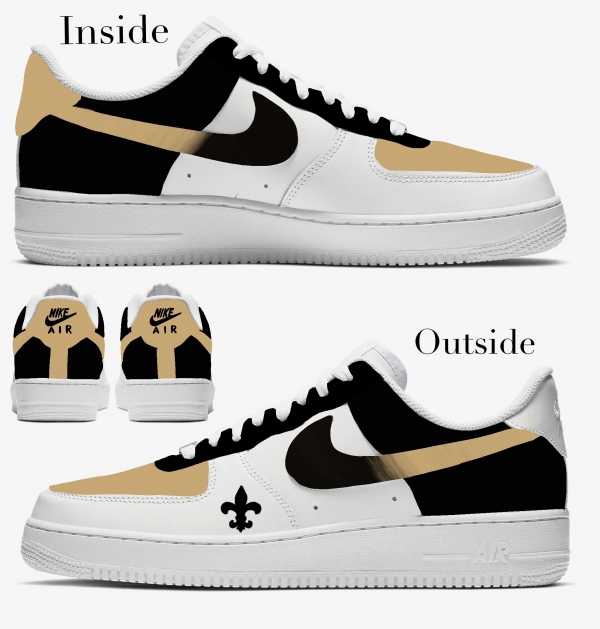 New Orleans Football Team Nike Air Force 1 '07 Unisex Adult (Low/Mid/Hitop) - Image 2