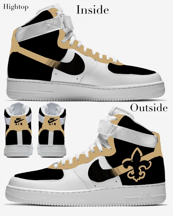 New Orleans Football Team Nike Air Force 1 '07 Unisex Adult (Low/Mid/Hitop) - Image 4