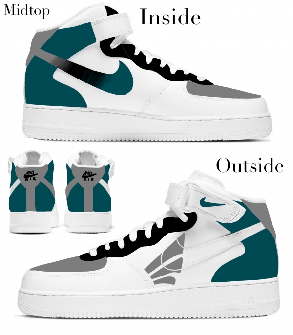 Philadelphia Football Team Nike Air Force 1 '07 Unisex Adult (Low/Mid/Hitop) - Image 3