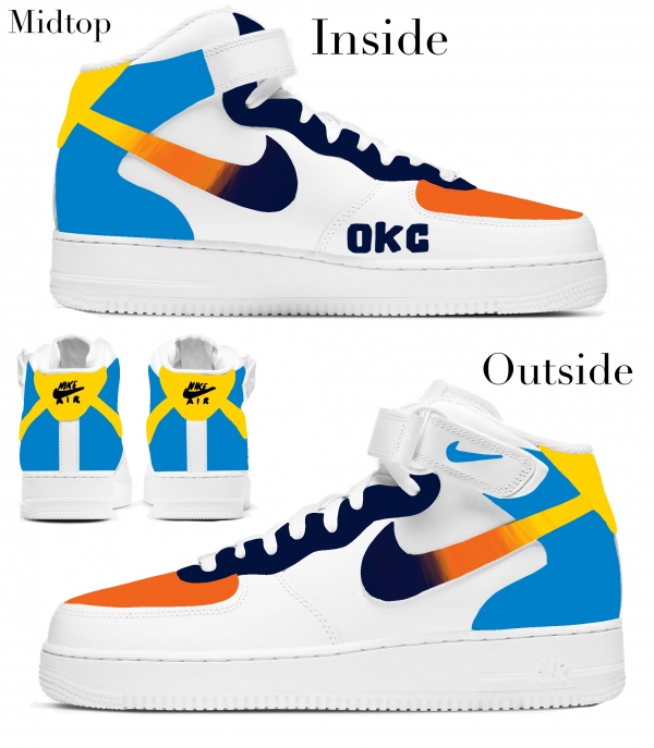 Oklahoma Basketball Team Nike Air Force 1 '07 Unisex Adult (Low/Mid/Hitop) - Image 3