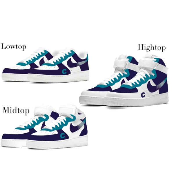 Charlotte Basketball Team Nike Air Force 1 '07 Unisex Adult (Low/Mid/Hitop)