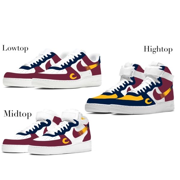 Cleveland Basketball Team Nike Air Force 1 '07 Unisex Adult (Low/Mid/Hitop)