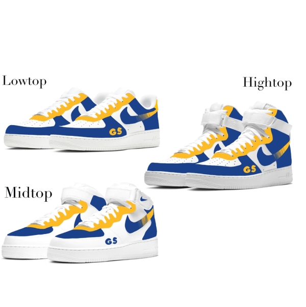 Golden State Basketball Team Nike Air Force 1 '07 Unisex Adult (Low/Mid/Hitop)