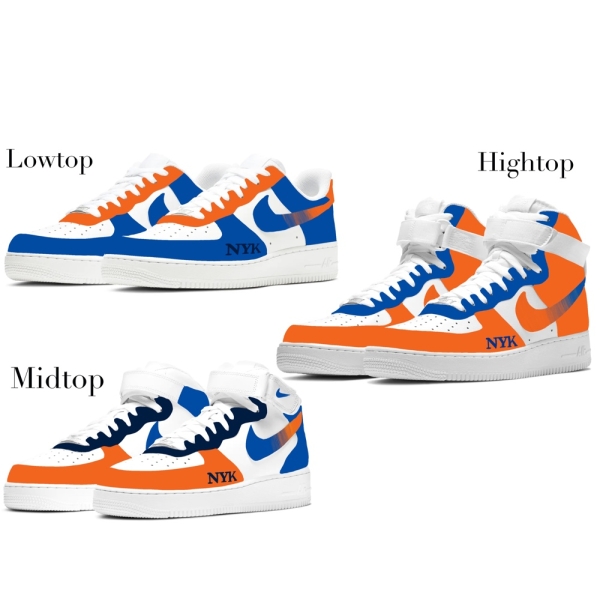 New York Basketball Team Nike Air Force 1 '07 Unisex Adult (Low/Mid/Hitop)