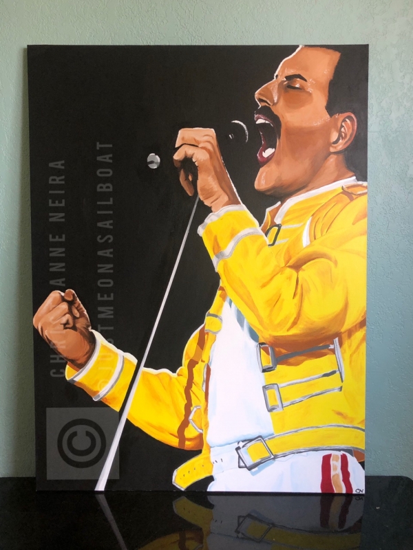 Fabulous Freddie Mercury Acrylic Painting (Original)