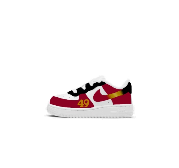 Little Kid San Francisco Football Team Nike Air Force 1 '07 (Low/Mid) - Image 2