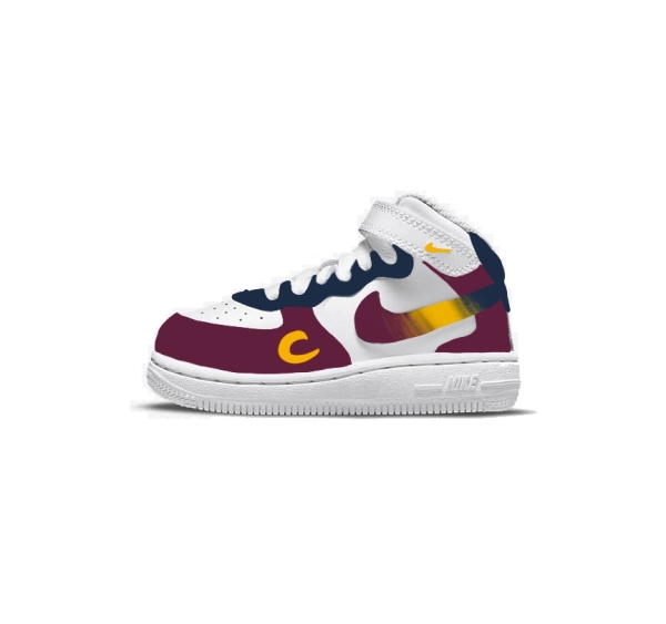 Big Kid Cleveland Basketball Team Nike Air Force 1 '07 (Low/Mid/Hitop) - Image 3
